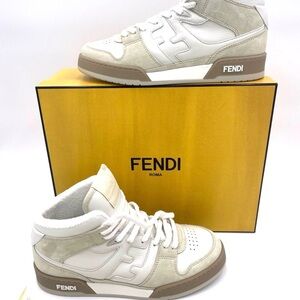 Fendi Match White leather high-tops 40
